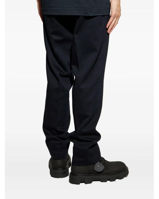 Moncler Blue Logo-Patch Trousers for men