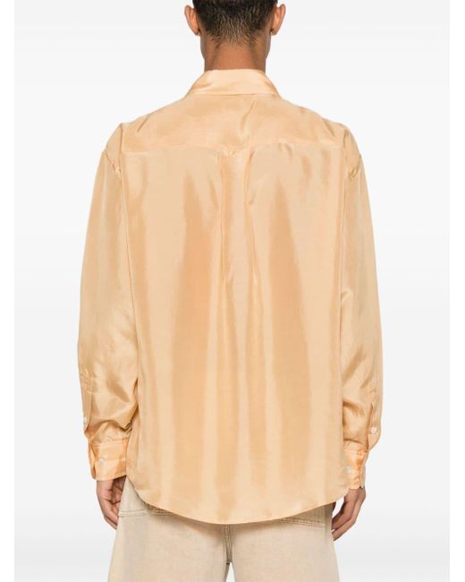 Lemaire Natural Satin Silk Shirt