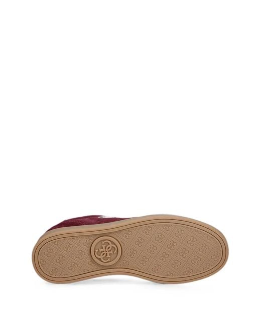 Guess Pink Logo-Embroidered Panelled Sneakers