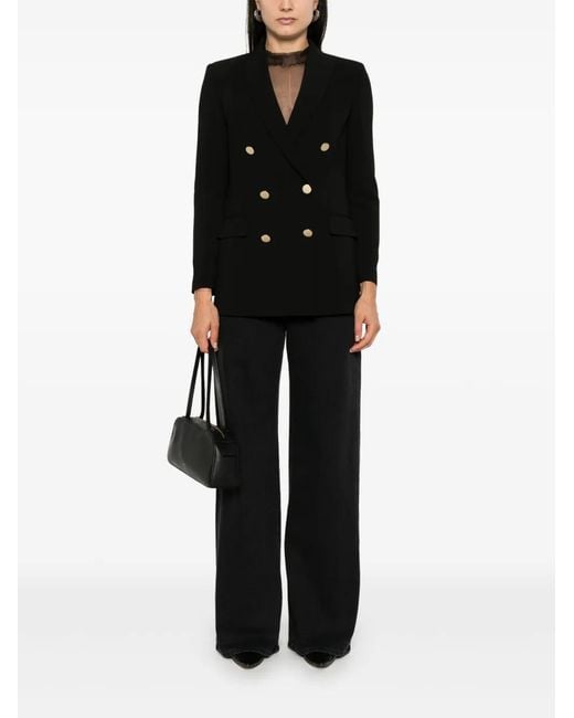DR. HOPE Black Double-Breasted Blazer