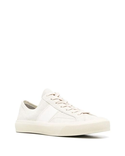 Tom Ford White Lace-up Sneakers for men