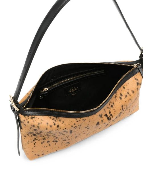 Atp Atelier Brown Animal-Print Leather Shoulder Bag