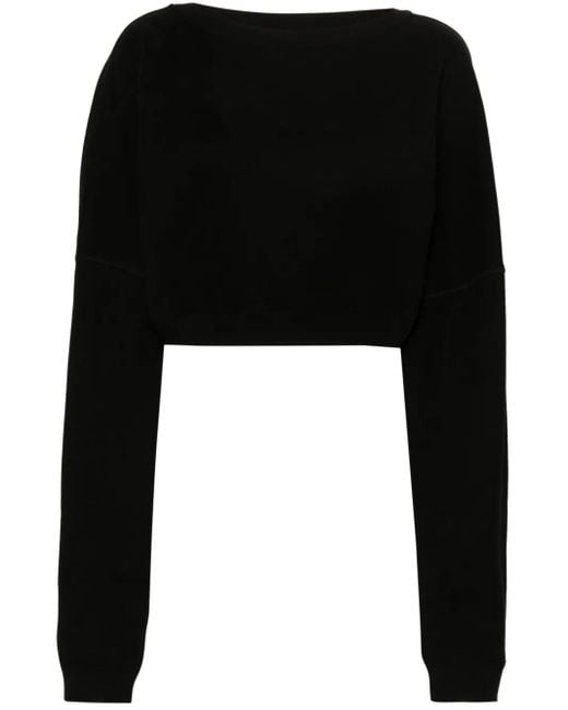 Saint Laurent クロップド スウェットスカート Black