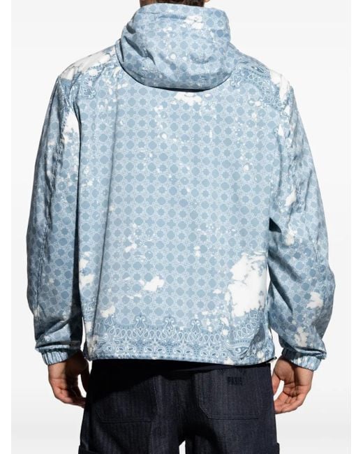 Amiri Blue Lightweight Jacket With Monogram, for men