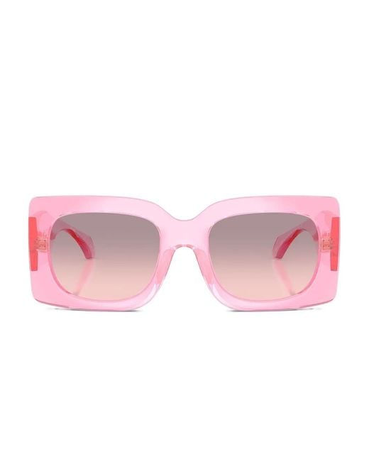 Versace Pink Square-Frame Sunglasses