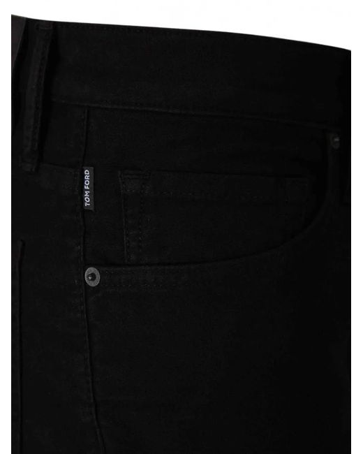 Tom Ford Black Logo-Patch Jeans for men