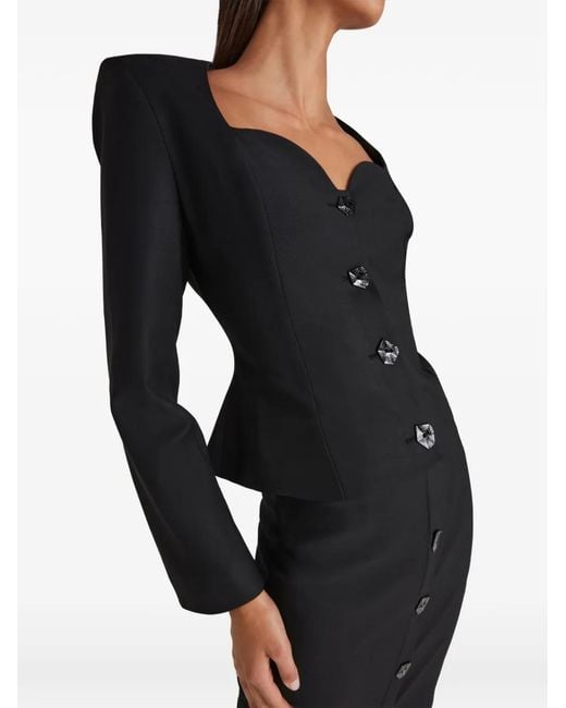 Violante Nessi Black L'Eclaireur Sweetheart-Neck Sculptural Blouse