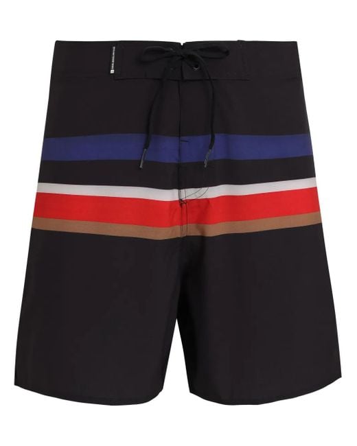 Osklen Gestreifte Surf Tex Badeshorts in Blue für Herren