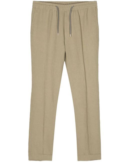 Paul Smith Natural Drawstring-waist Linen Trousers for men