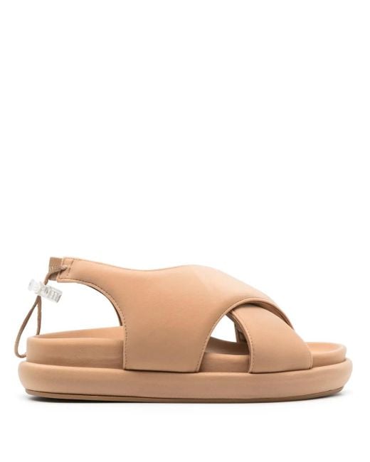 Gia Borghini Brown Padded-Design Sandals