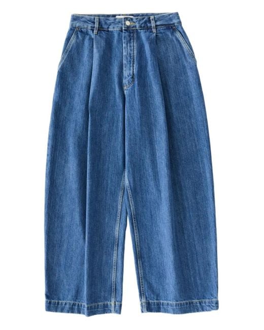 メンズ Studio Nicholson ワイドジーンズ Blue