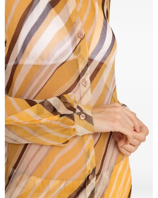 Amir Slama Gestreept Blouse in het Natural
