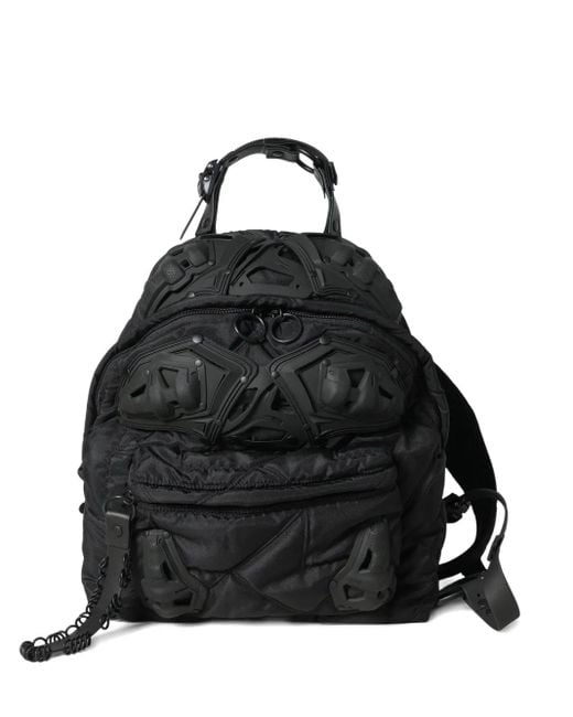 Innerraum Black Object Bp3 Quilted Panelled Backpack for men