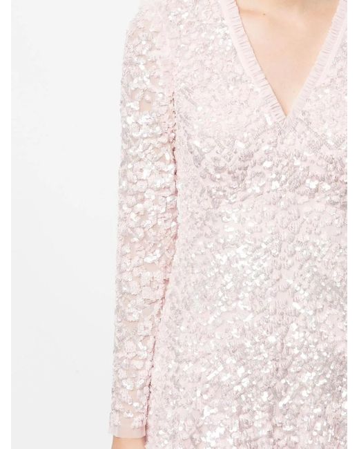 Needle & Thread Pink Skaterkleid Mit Pailletten