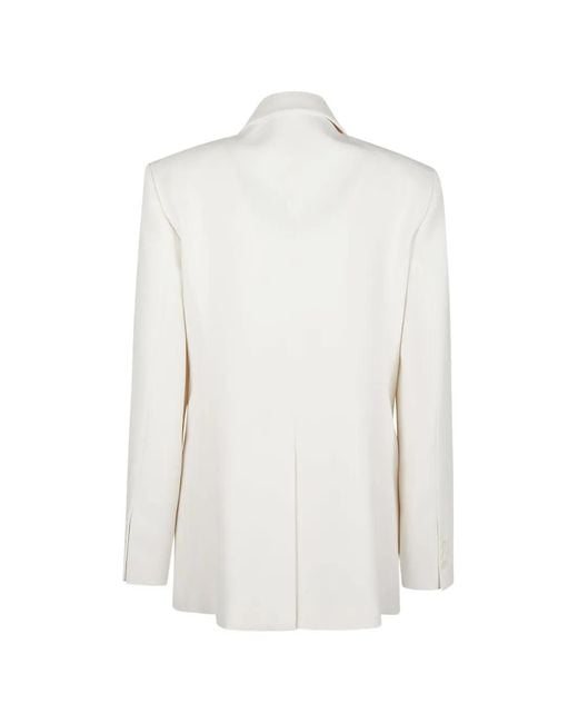 P.A.R.O.S.H. White Double-Breasted Blazer