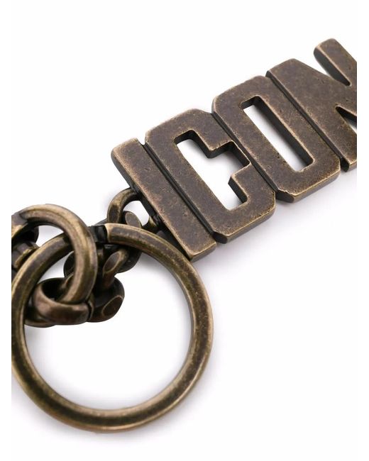 DSquared² White Icon Charm Keychain