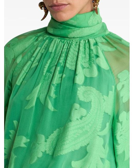 Etro Green Long Dress