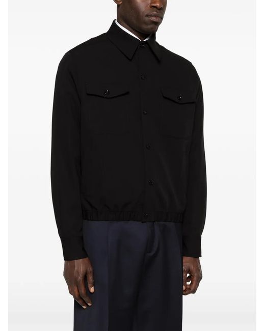 Lardini Black Buttoned Pocket Jacket for men