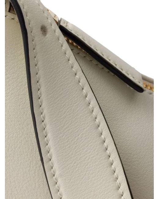 Prada Gray Medium Leather Aimée Shoulder Bag