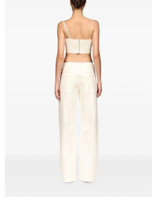 David Koma White Floral Appliqué Trousers