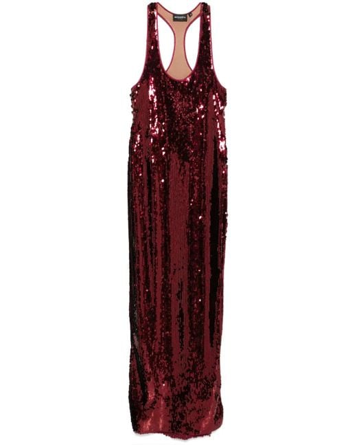 retroféte Red Bella Maxi Dress