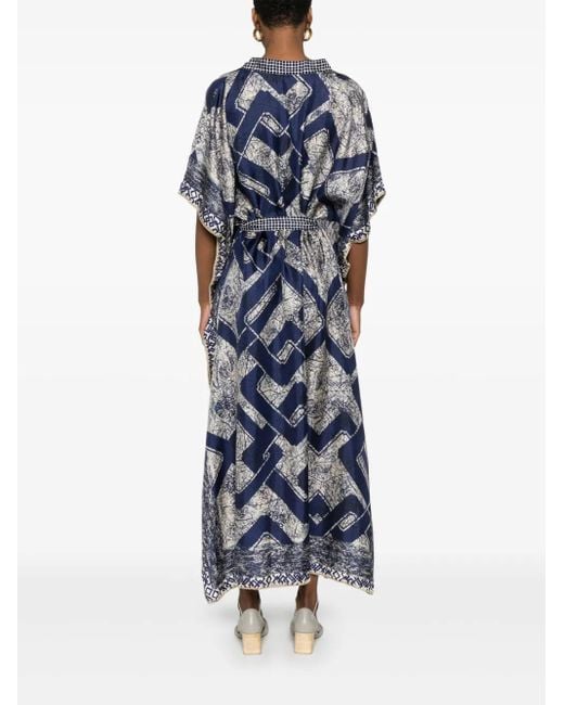 Pierre Louis Mascia Aloe カフタンドレス Blue