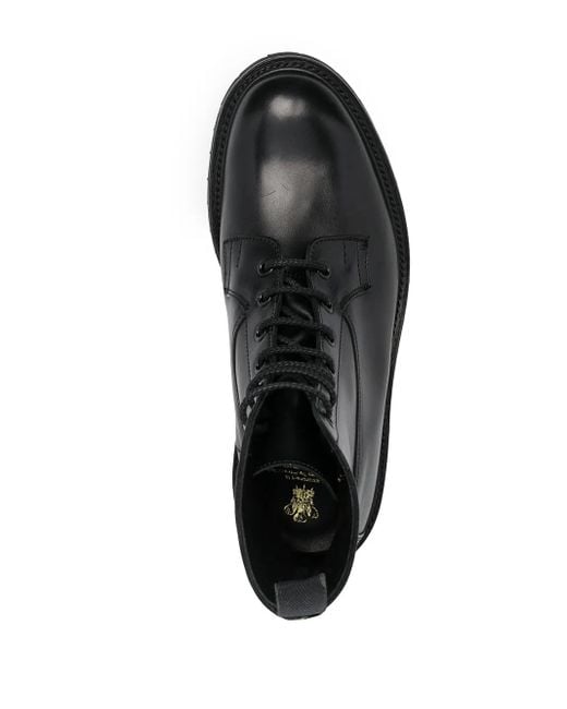 Tricker's Black Lace-Up Ankle Boots for men