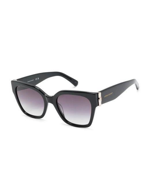 Longchamp Black Oversized-Frame Sunglasses