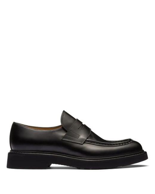 Church's Black Seam-Detail Leather Loafers for men