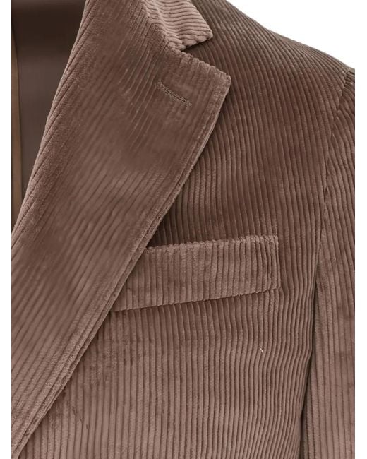 Lardini Brown Corduroy Blazer for men