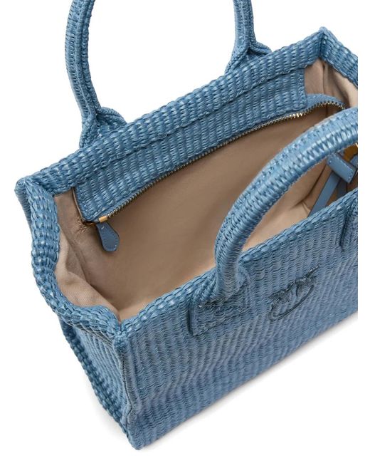 Pinko Blue Beach Small Shopping Tote