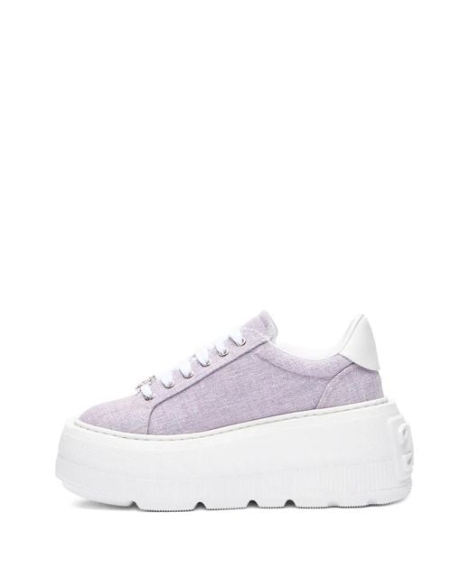 Casadei White Nexus Lace-Up Sneakers