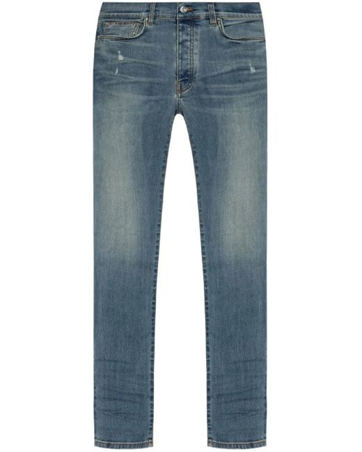 Amiri Blue Stack Low-Rise Skinny Jeans for men