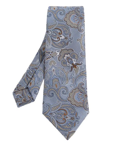 Cravatta Con Stampa Paisley di Etro in Blue da Uomo