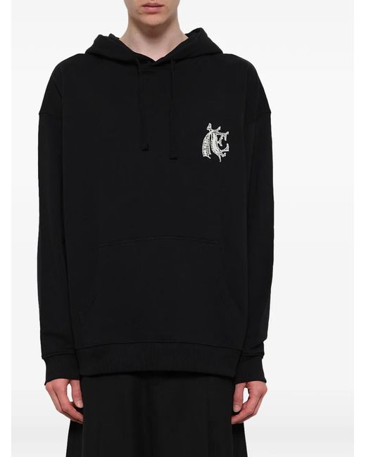 Egonlab Black Hermine-Print Hoodie for men