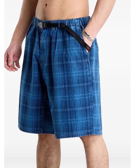 Gramicci Black Lagoon Short Denim Plaid Shorts