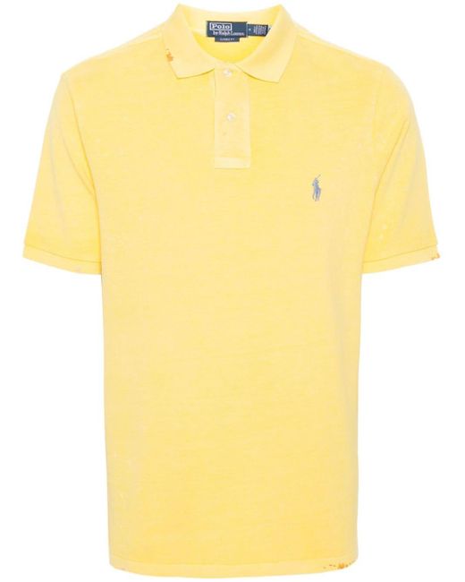 Polo con ricamo di Polo Ralph Lauren in Yellow da Uomo