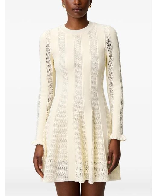 Claudie Pierlot White Short Knitted Skater Dress