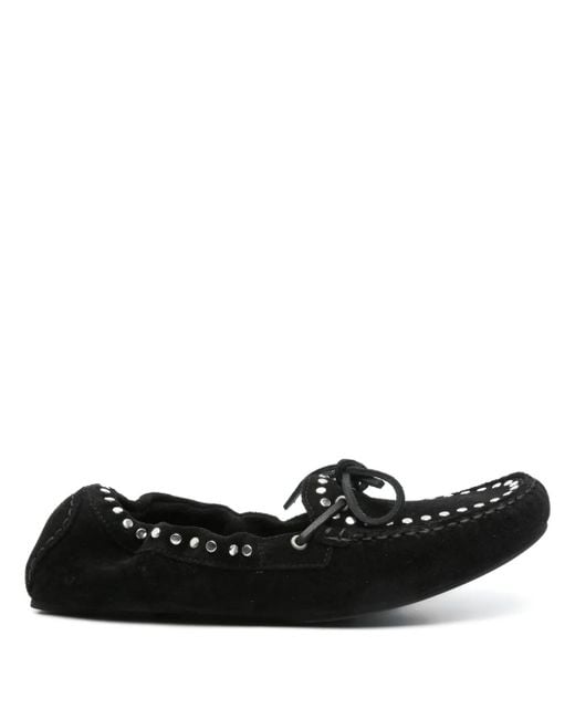 Alohas Black Loafer mit Nieten