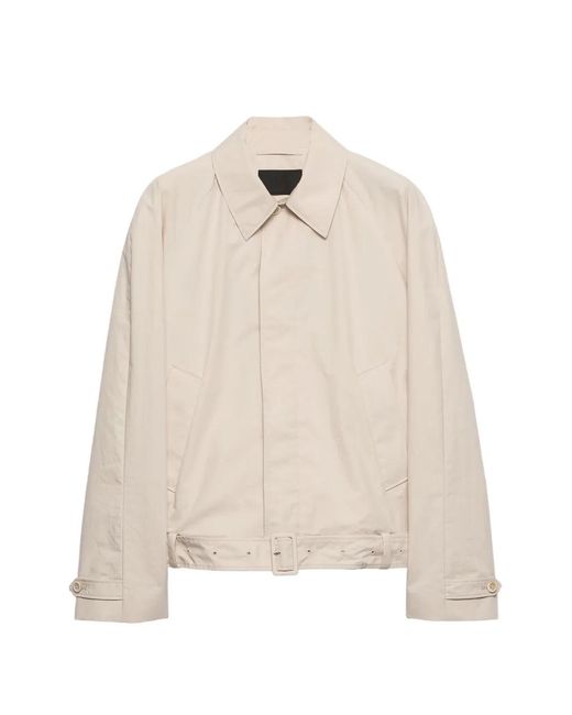 Prada White Raglan-Sleeve Jacket for men