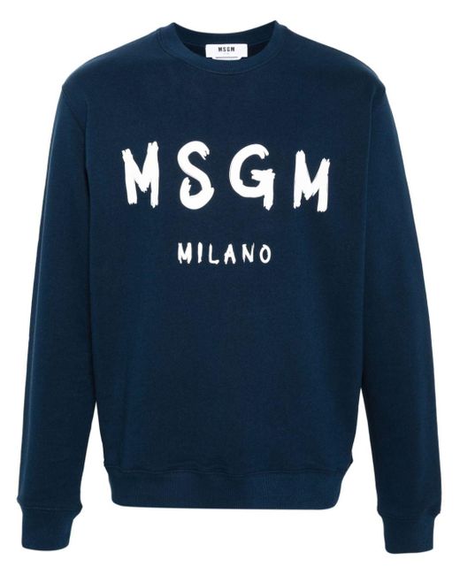 メンズ MSGM ロゴ スウェットシャツ Blue