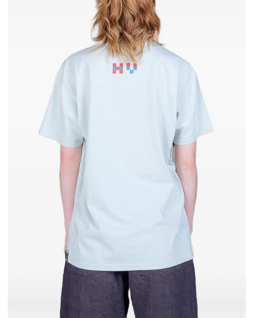 Henrik Vibskov White Cross Stitch T-Shirt for men