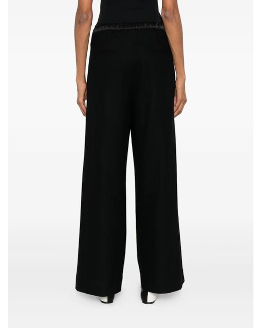 Vince Black Satin-Trim Pants