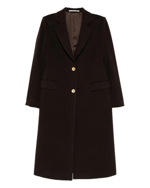Tagliatore Black Buttoned Coat