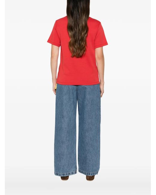 Loewe Red Logo-Patch T-Shirt