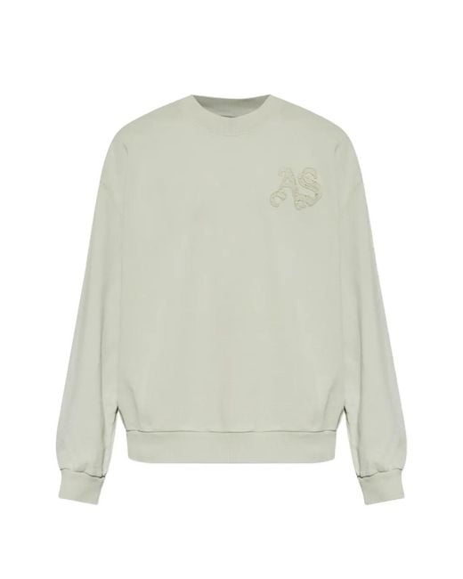 AllSaints White Insignia Logo-Patch Sweater for men