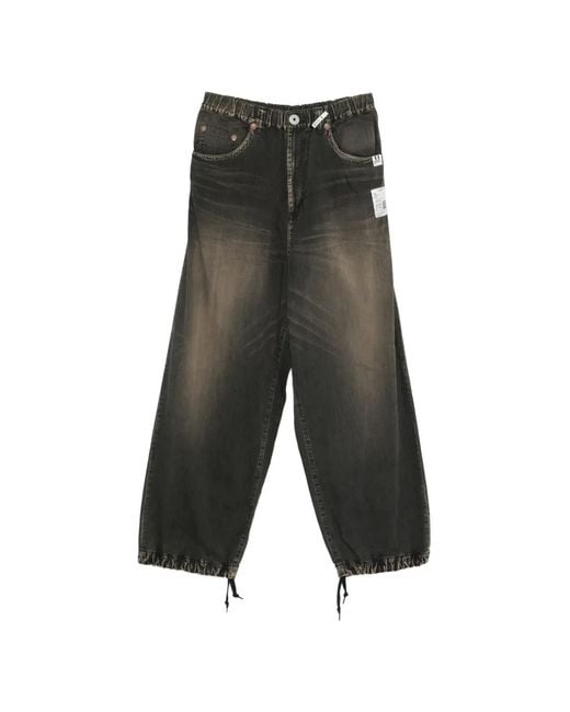 Maison Mihara Yasuhiro Gray Jean Ample À Lien De Resserrage for men