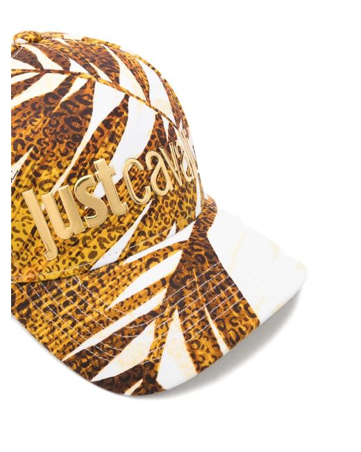 Just Cavalli Metallic Logo Patterned Baseball Cap