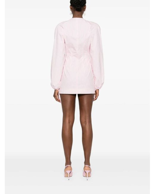 Robe Courte À Rayures ROWEN ROSE en coloris Pink