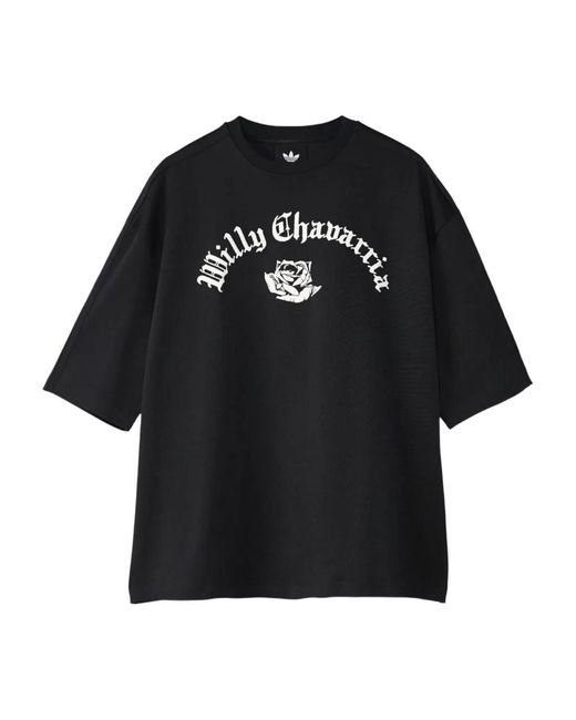 Willy Chavarria Black X Adidas Logo Short-Sleeve T-Shirt for men